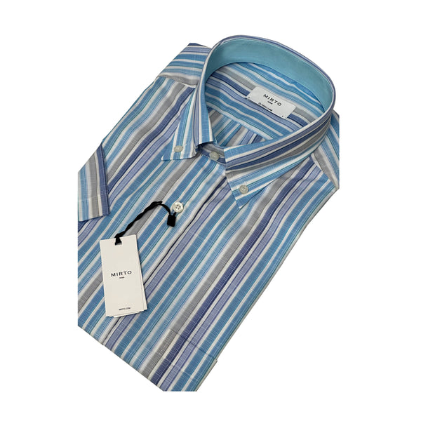 Mirto Striped B/D Short Sleeve Shirt