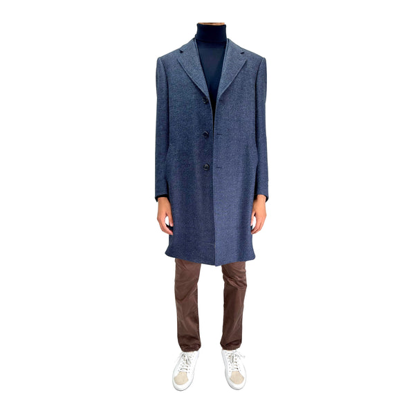 Canali Blue Overcoat