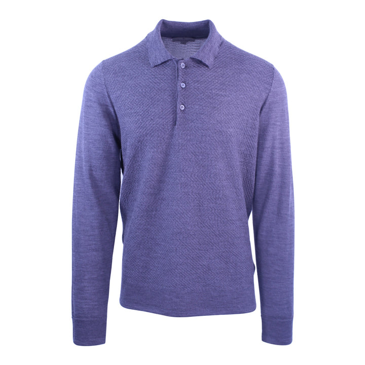 Canali Textured Front Polo 10
