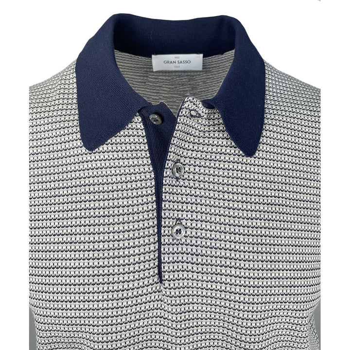 Gran Sasso 3 Button Patterned Polo 5