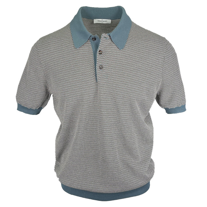 Gran Sasso 3 Button Patterned Polo 6