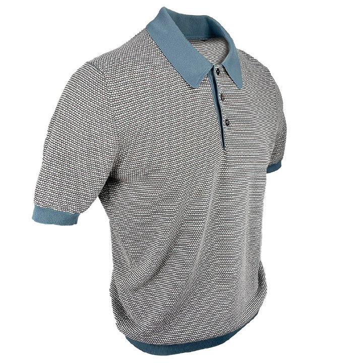 Gran Sasso 3 Button Patterned Polo 7
