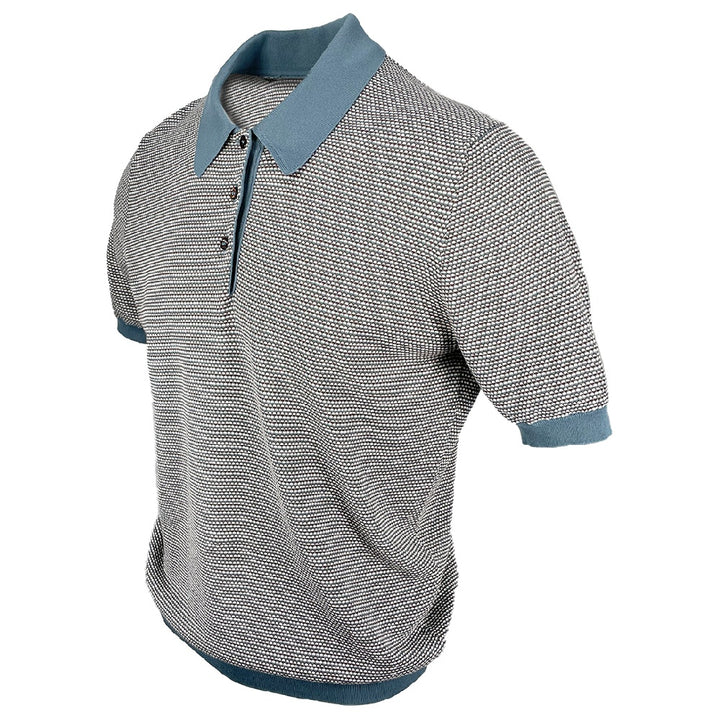 Gran Sasso 3 Button Patterned Polo 8