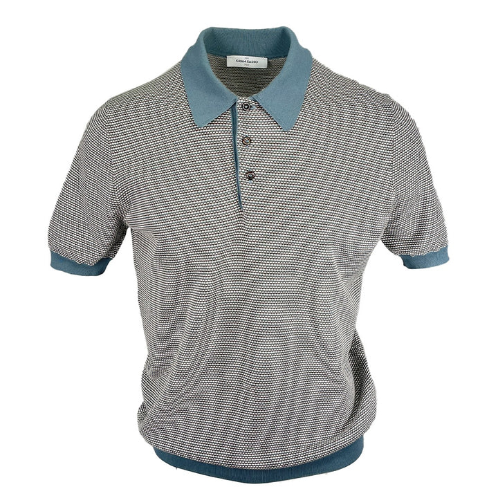 Gran Sasso 3 Button Patterned Polo 9