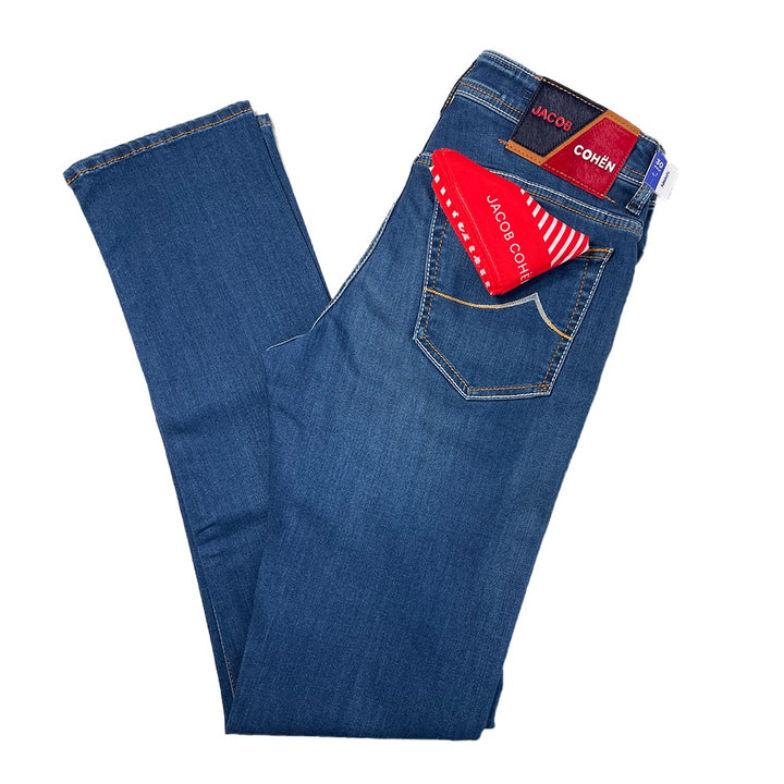 Jacob Cohen Navy:Red Tab Mid Denim Jeans 1