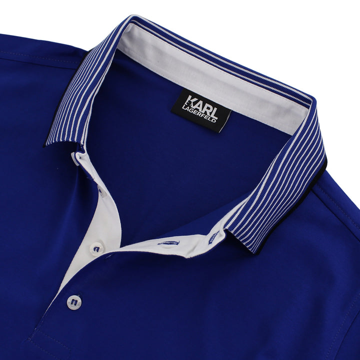 Karl Lagerfeld 4 Button Stripe Collar Polo S:S 1