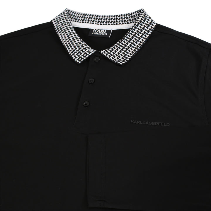 Karl-Lagerfeld-Black- Dogtooth-Collar-Polo- L:S-5