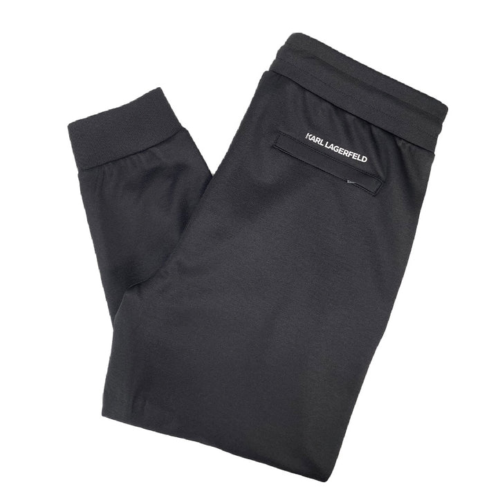 Karl Lagerfeld Black Sweat Pants with White Branding 3