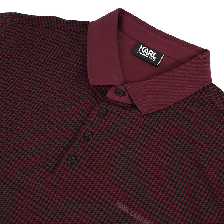 Karl-Lagerfeld-Black:Wine-Dogtooth-Polo- L:S-4