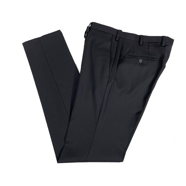 L'uomo Flat Front Wool Trousers