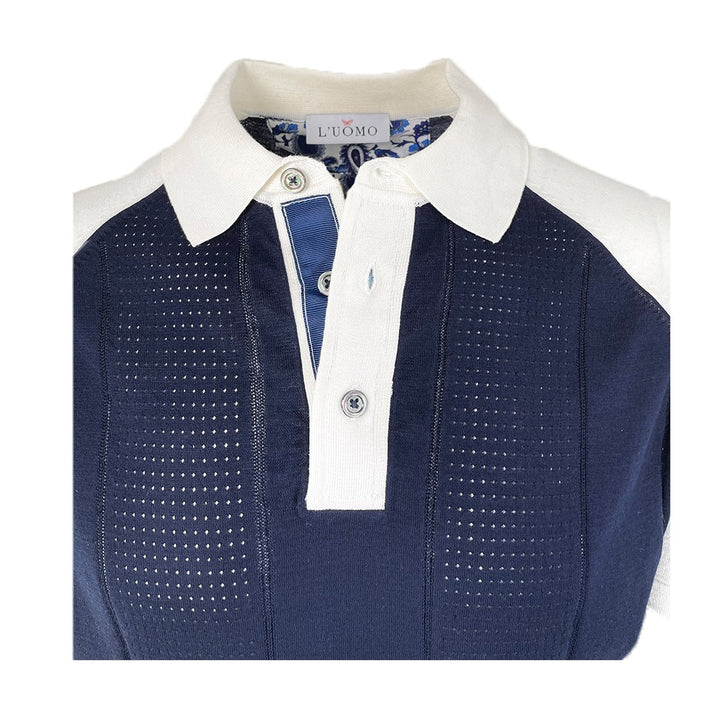 L&#8217;uomo S:S Polo with Contrast Collar and Shoulder 5
