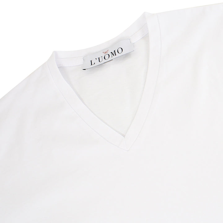 L&#8217;uomo-White-V-Neck-T-Shirt-5