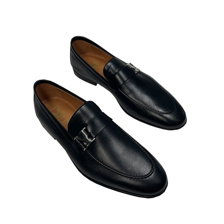 Moreschi Leather Slip on with Branded Buckle 2