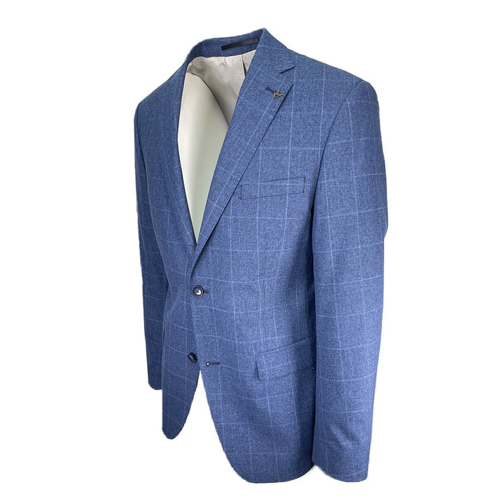 Roy Robson Blue Check Suit 2