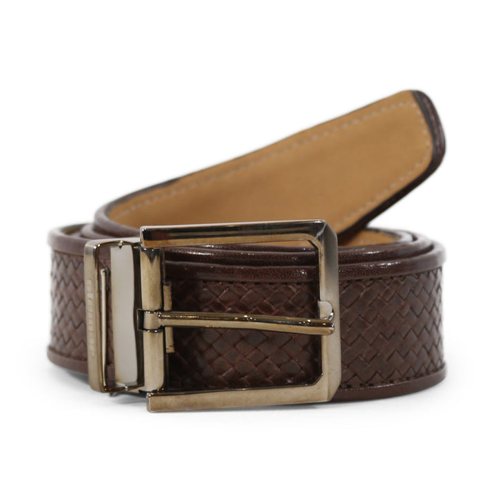 Stemar Brown Woven Leather Belt 1