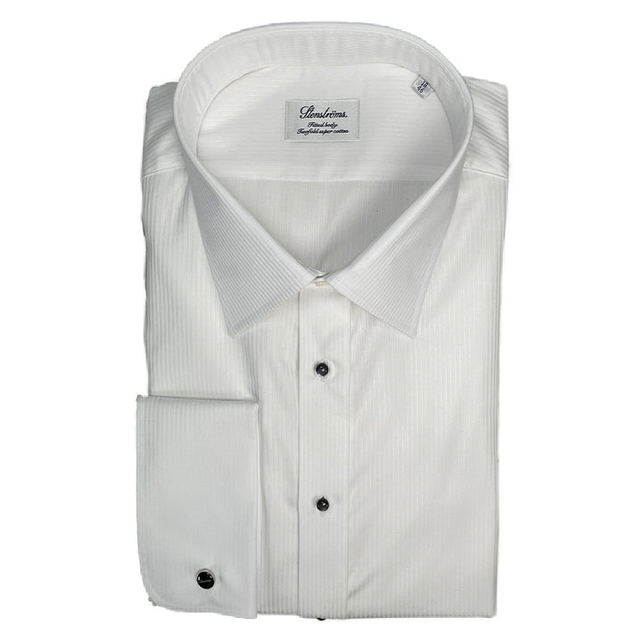 Stenstroms Pleated Dress Shirt – White, 18